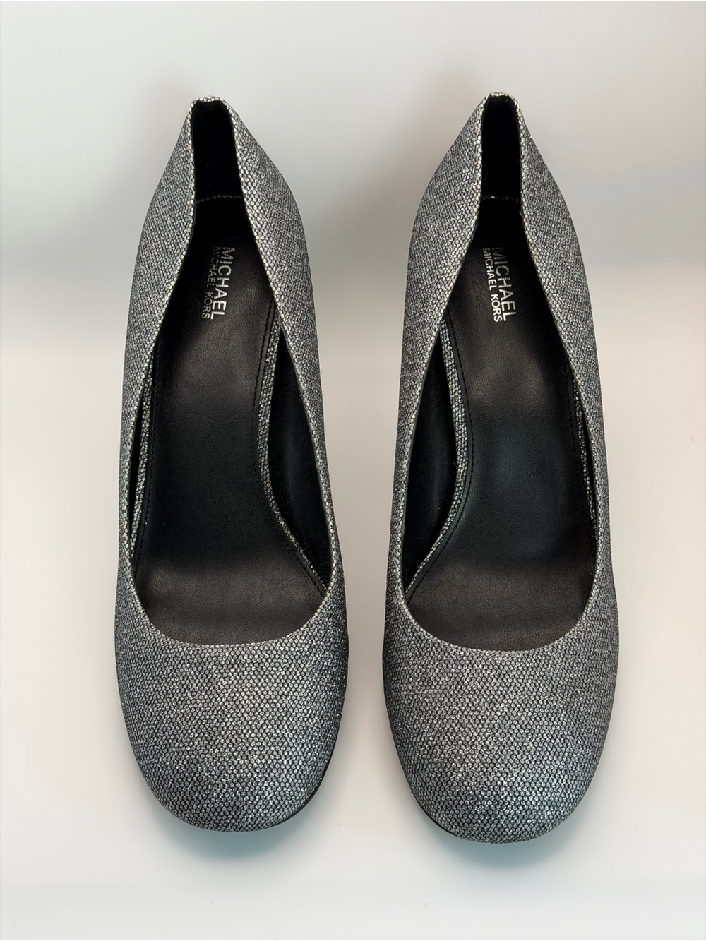 MICHAEL Michael Kors Silver Tweed Round-Toe Pumps